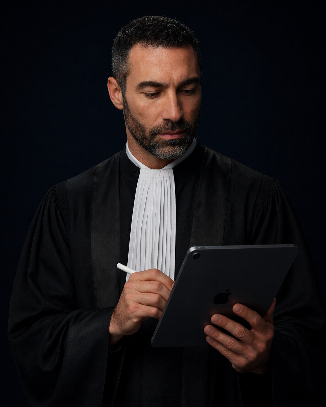 Maître Patrice Humbert avec iPad — Méthode LEXVICTIME